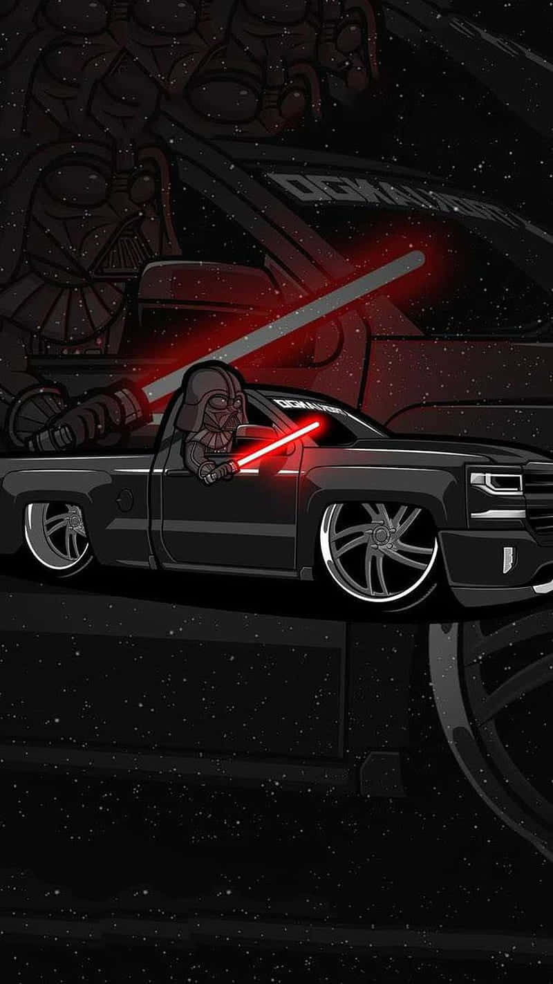 Darth Vader Takuache Truck Illustration Wallpaper