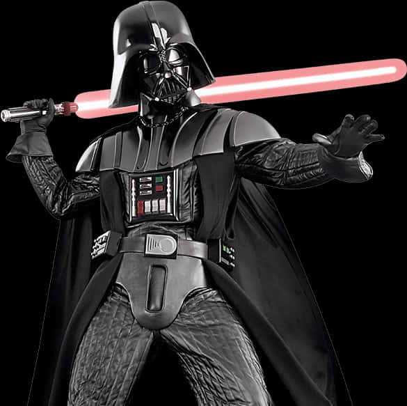 Darth Vader With Lightsaber PNG