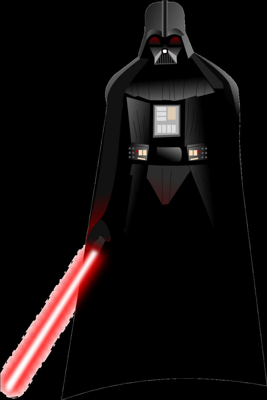 Darth Vader With Lightsaber PNG