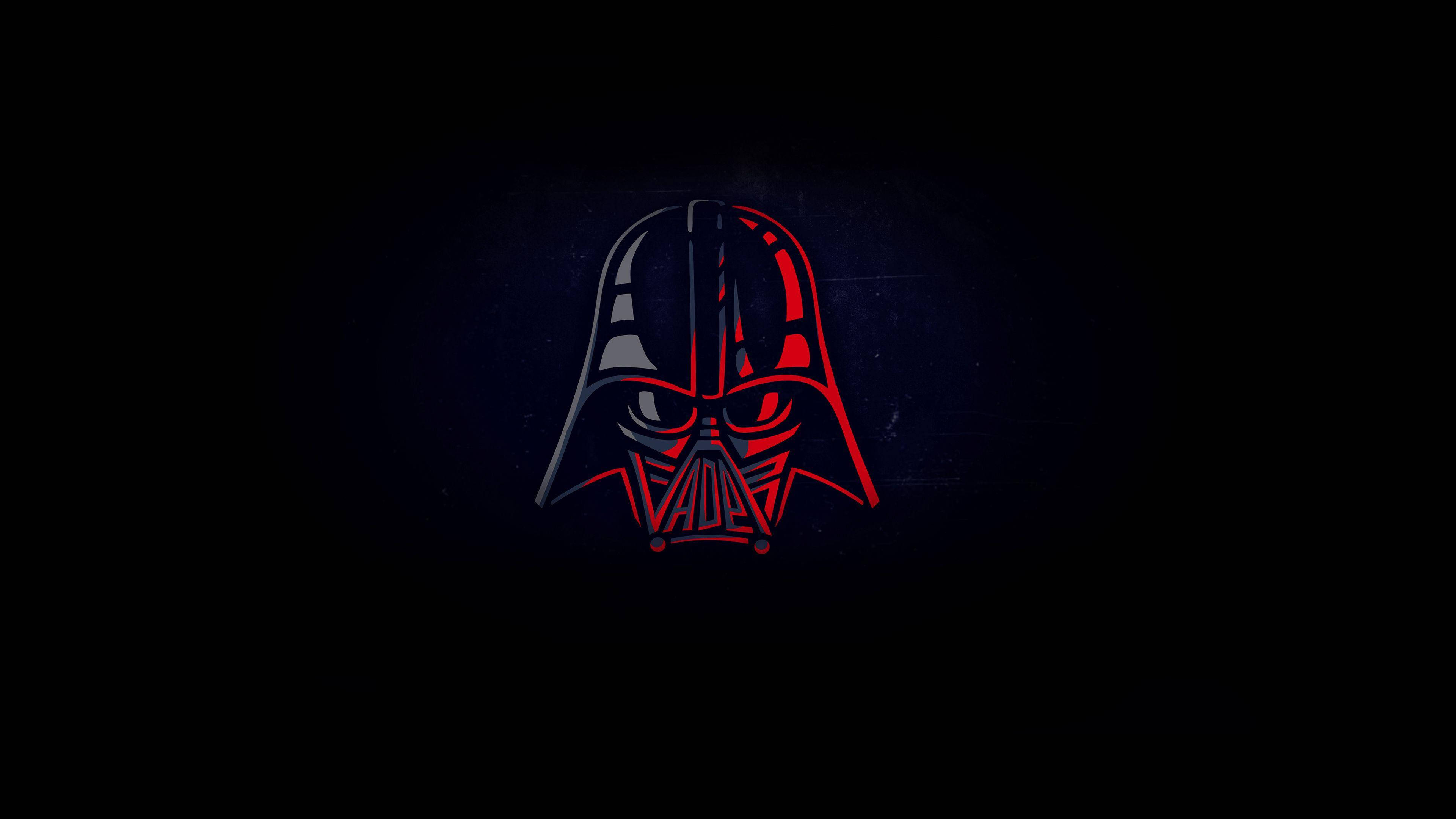 Darth Vaders Minimalist Star Wars Mask Background