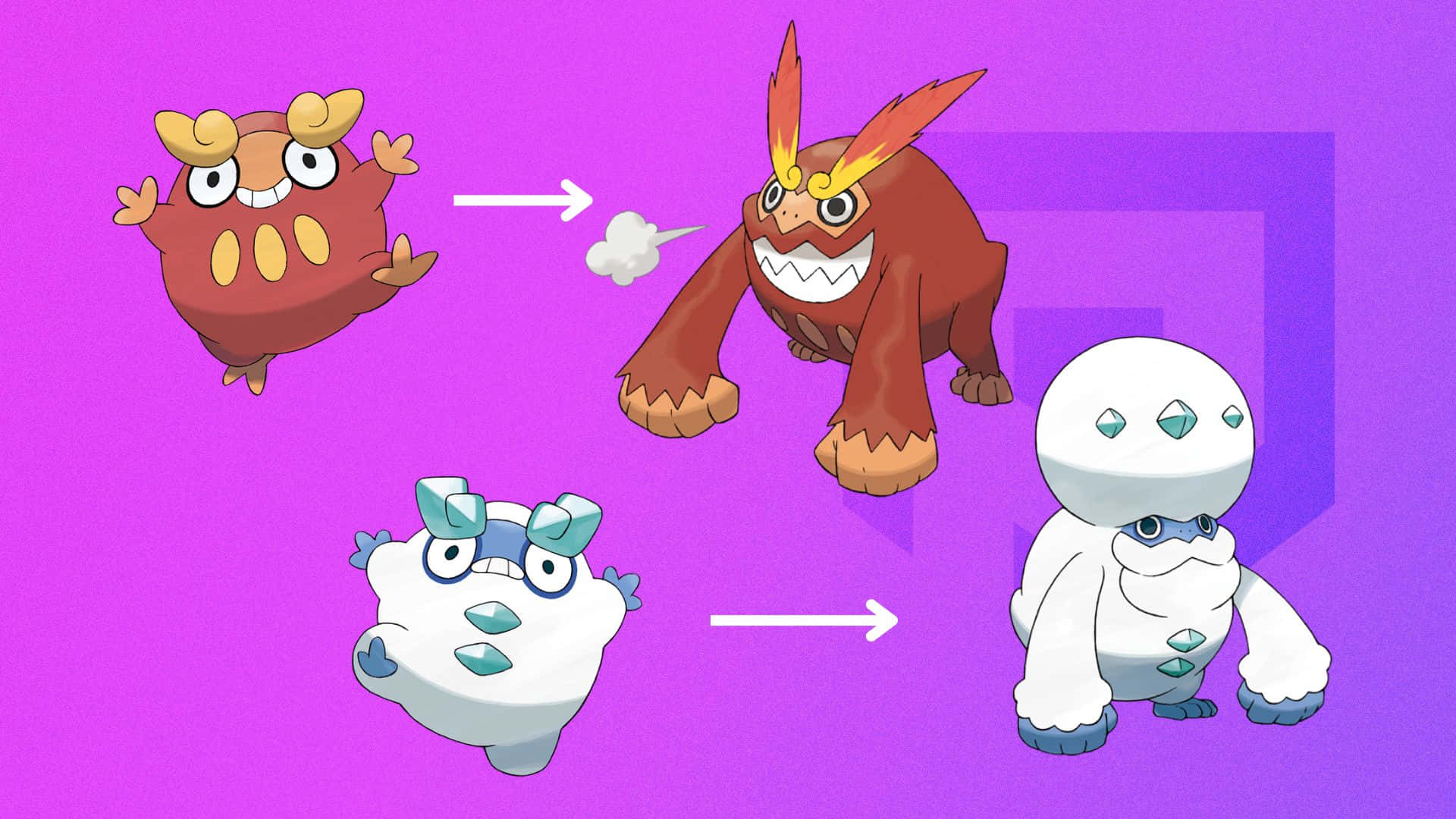 Darumaka Evolutie Diagram Achtergrond