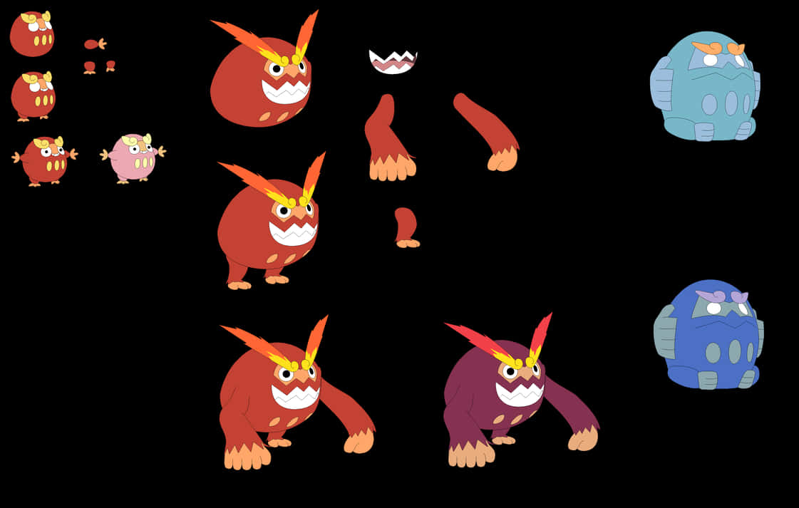 Darumaka En Darmanitan Evolutie Set Achtergrond