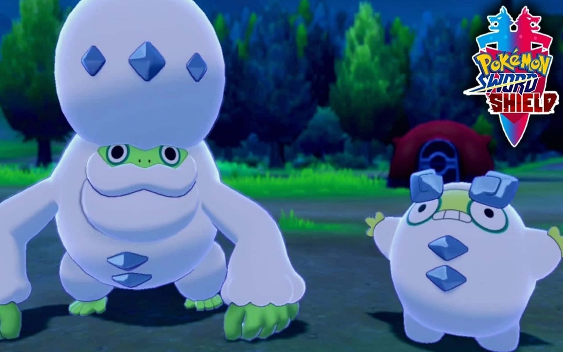 Darumaka En Evolutie In Pokémon Sword En Shield Achtergrond