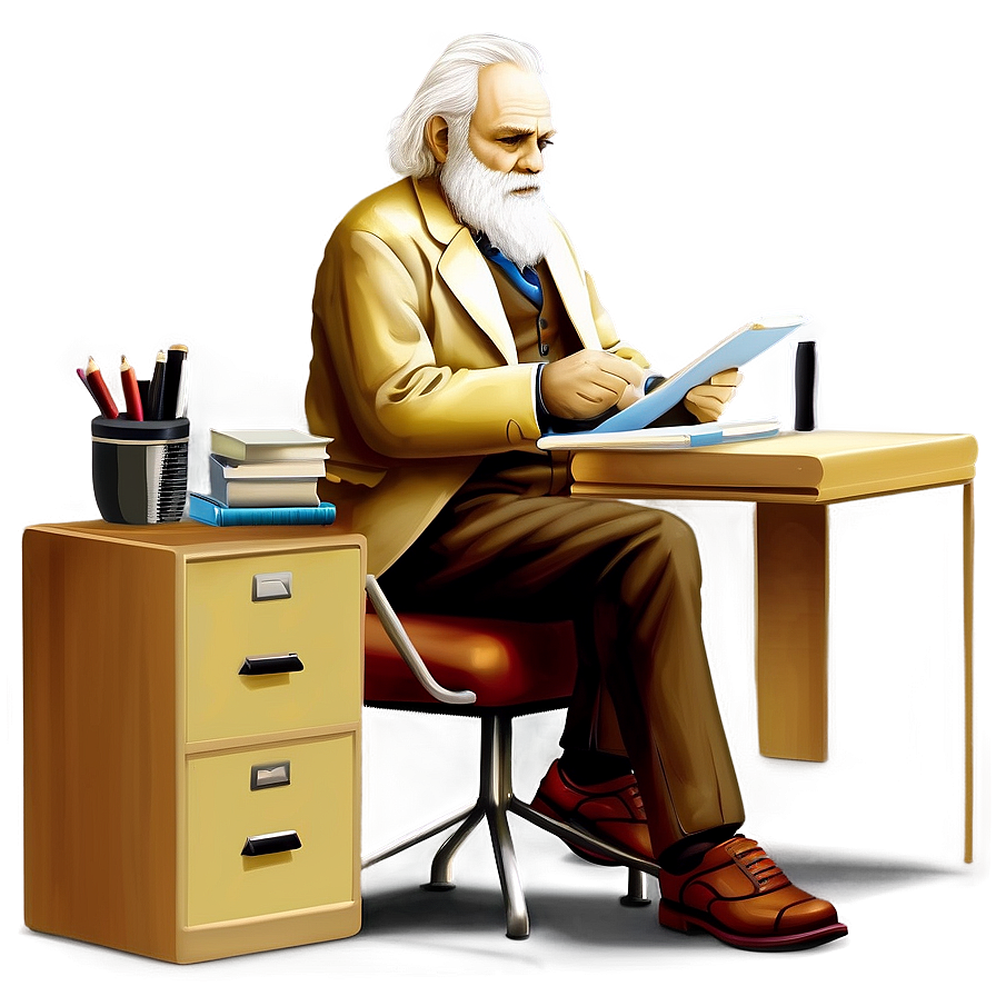 Darwin At Work Study Png Moj PNG