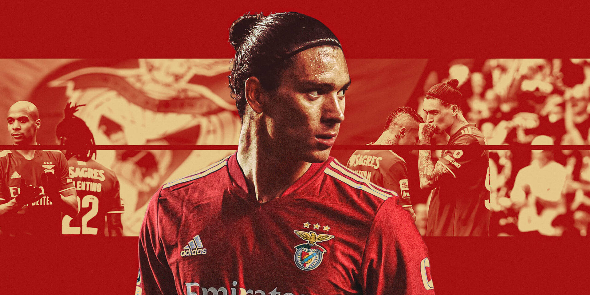Darwinnúñez Benfica Rotes Hintergrundbild Wallpaper