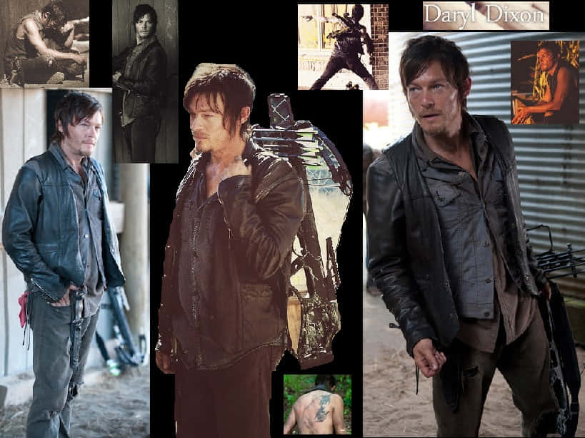 Daryl Dixon Collage The Walking Dead Wallpaper
