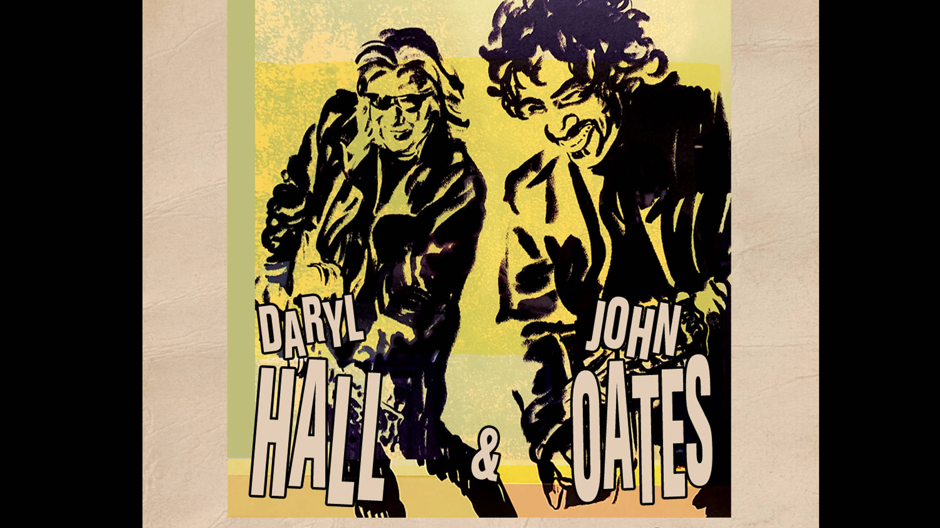 Daryl Hall And John Oates Black And Yellow Artwork Wallpaper