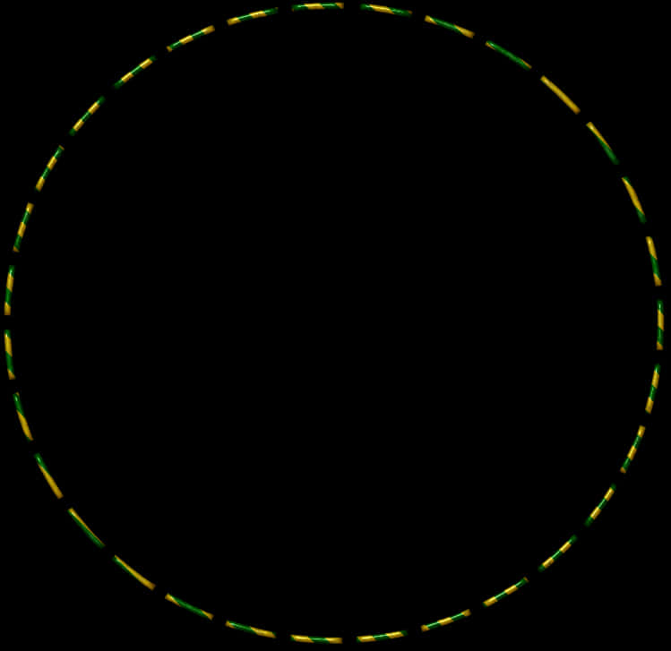 Dashed Glowing Circle Vector PNG