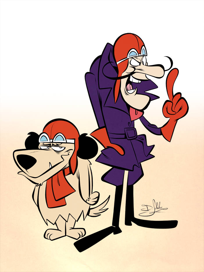 Dastardly And Muttley Graphic Art Wallpaper