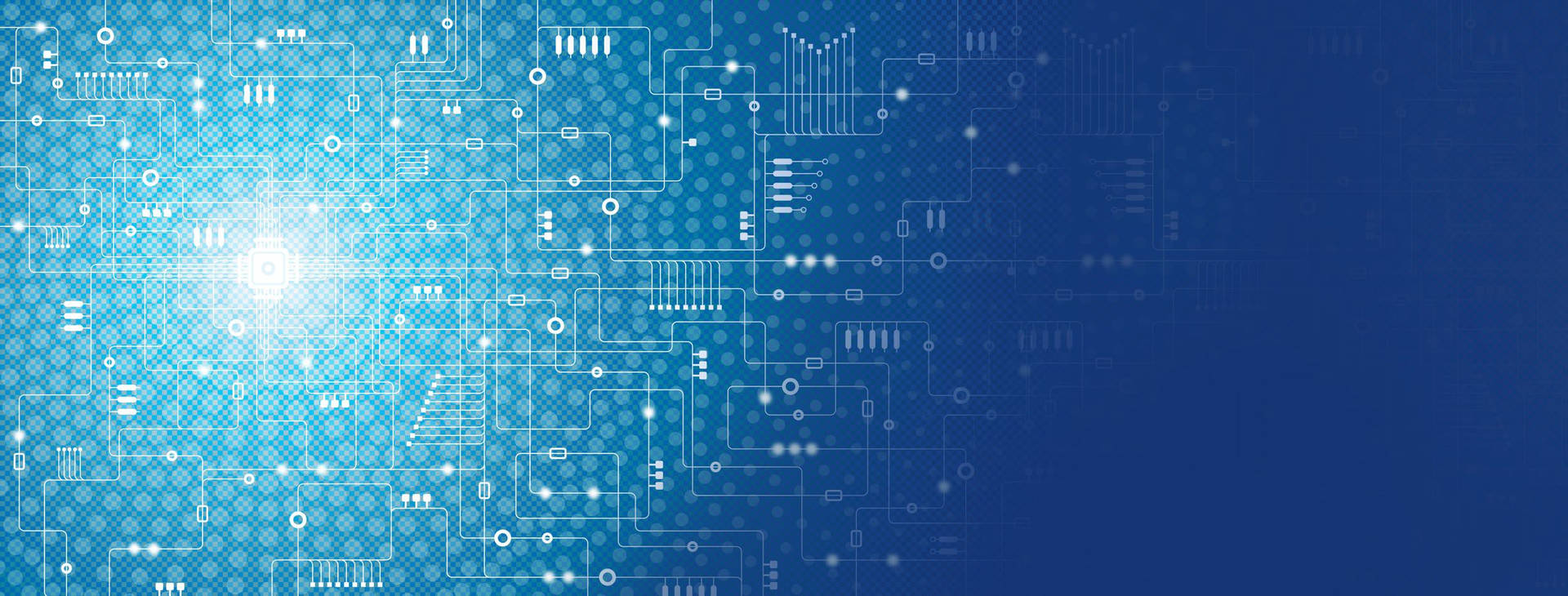 Data Blue Light Circuitry Wallpaper