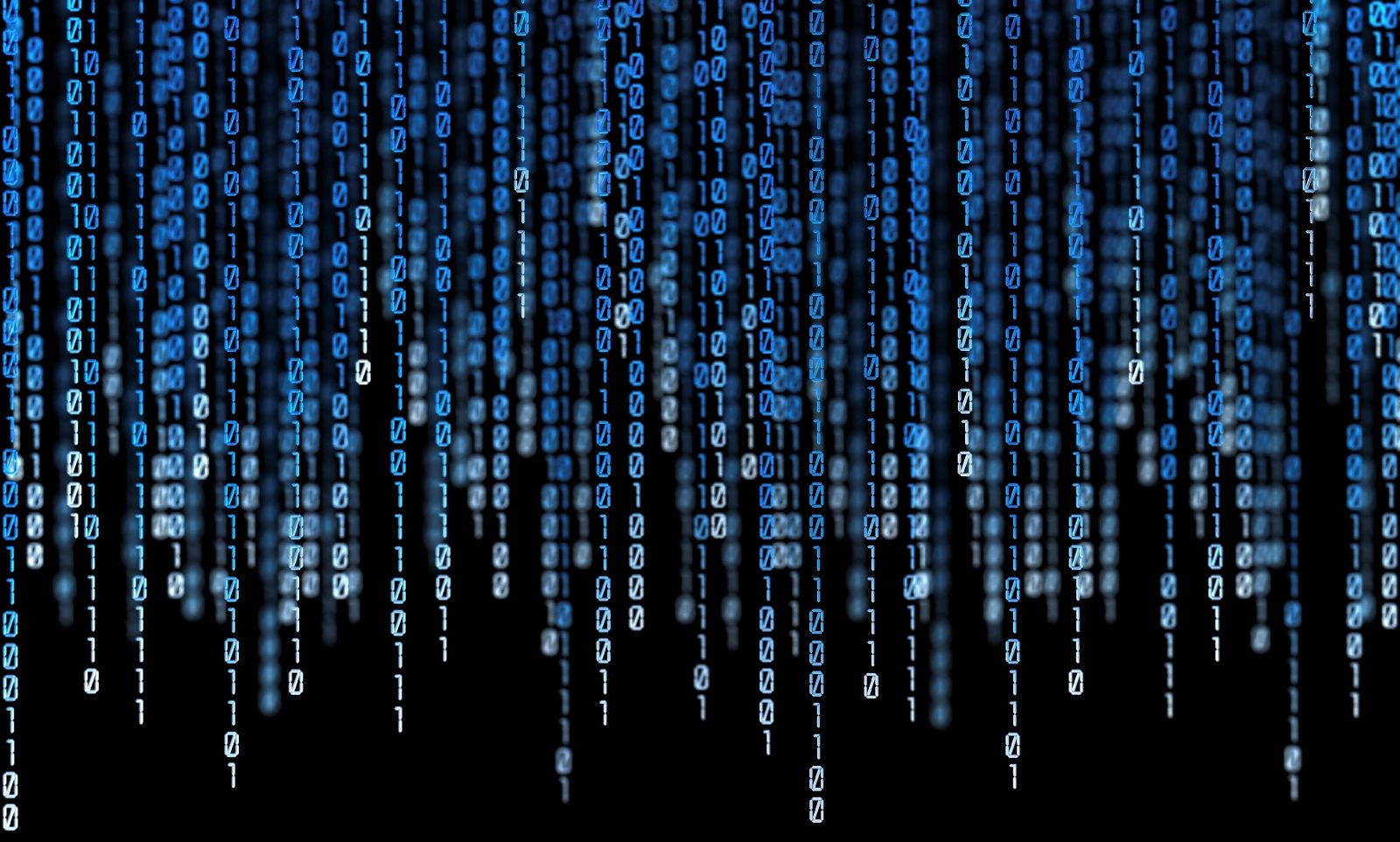 Data Blue Matrix Codes Wallpaper