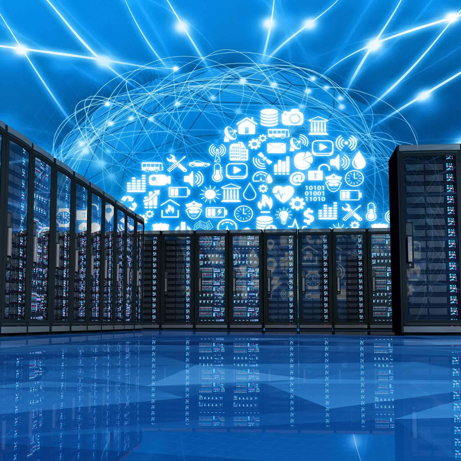 Data Center Cloud Computing Concept Wallpaper