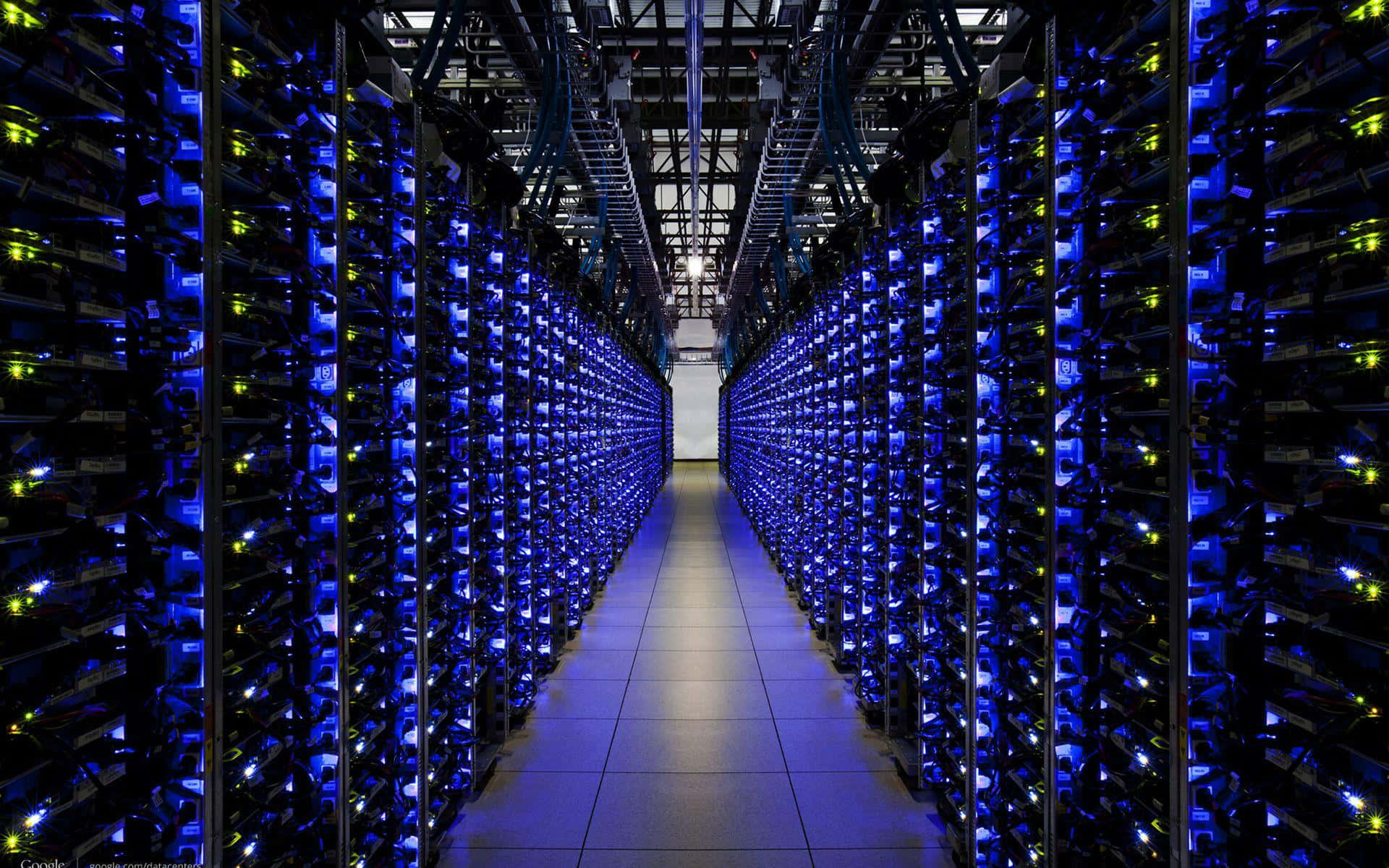 Data Center Netwerk Racks Achtergrond