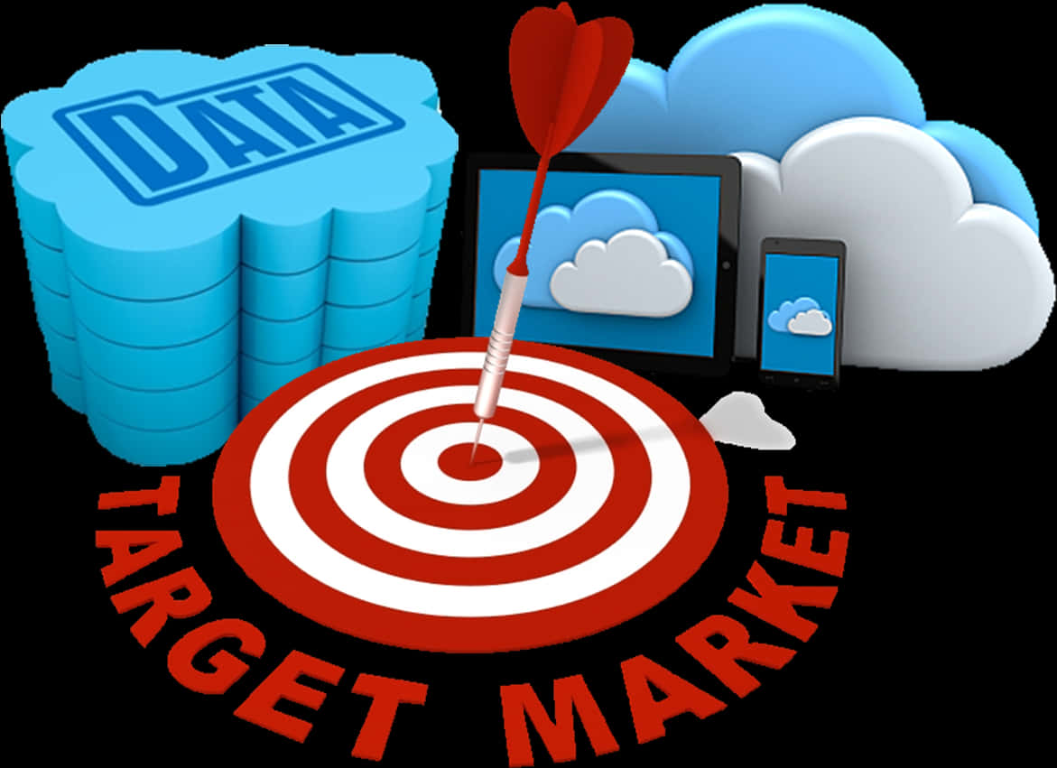 Data Driven Target Market Concept PNG