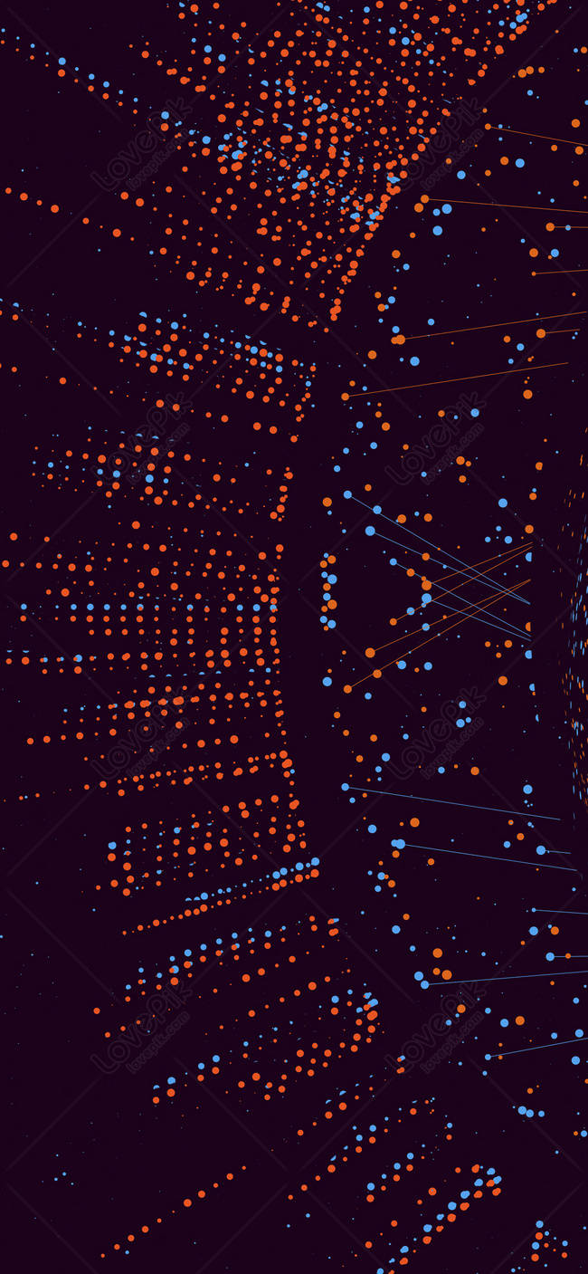 Data Explosion Red And Blue Dots Background