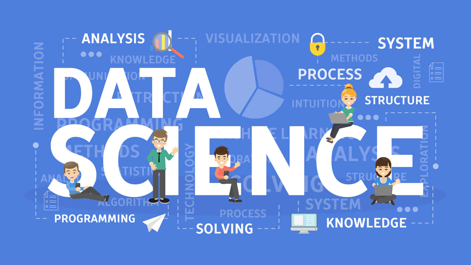 Data Science Concepts Illustration Wallpaper