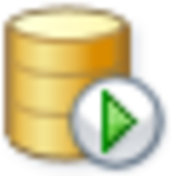 Database Play Button Icon PNG
