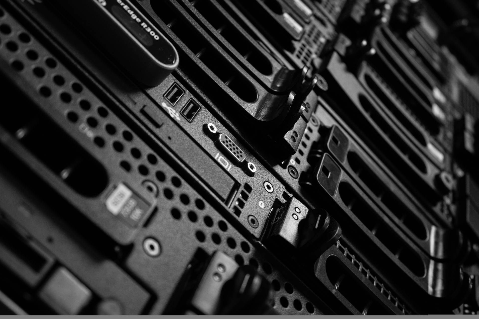 Database Server Close-up Picture