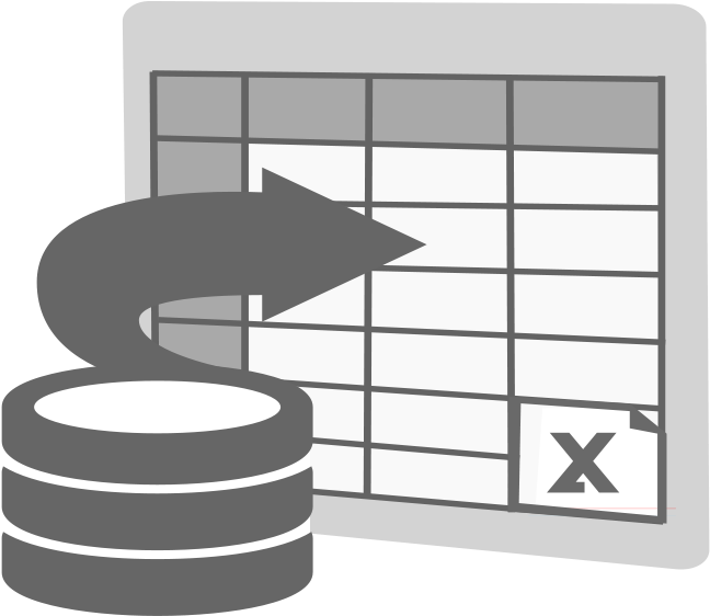Databaseto Spreadsheet Integration Concept PNG