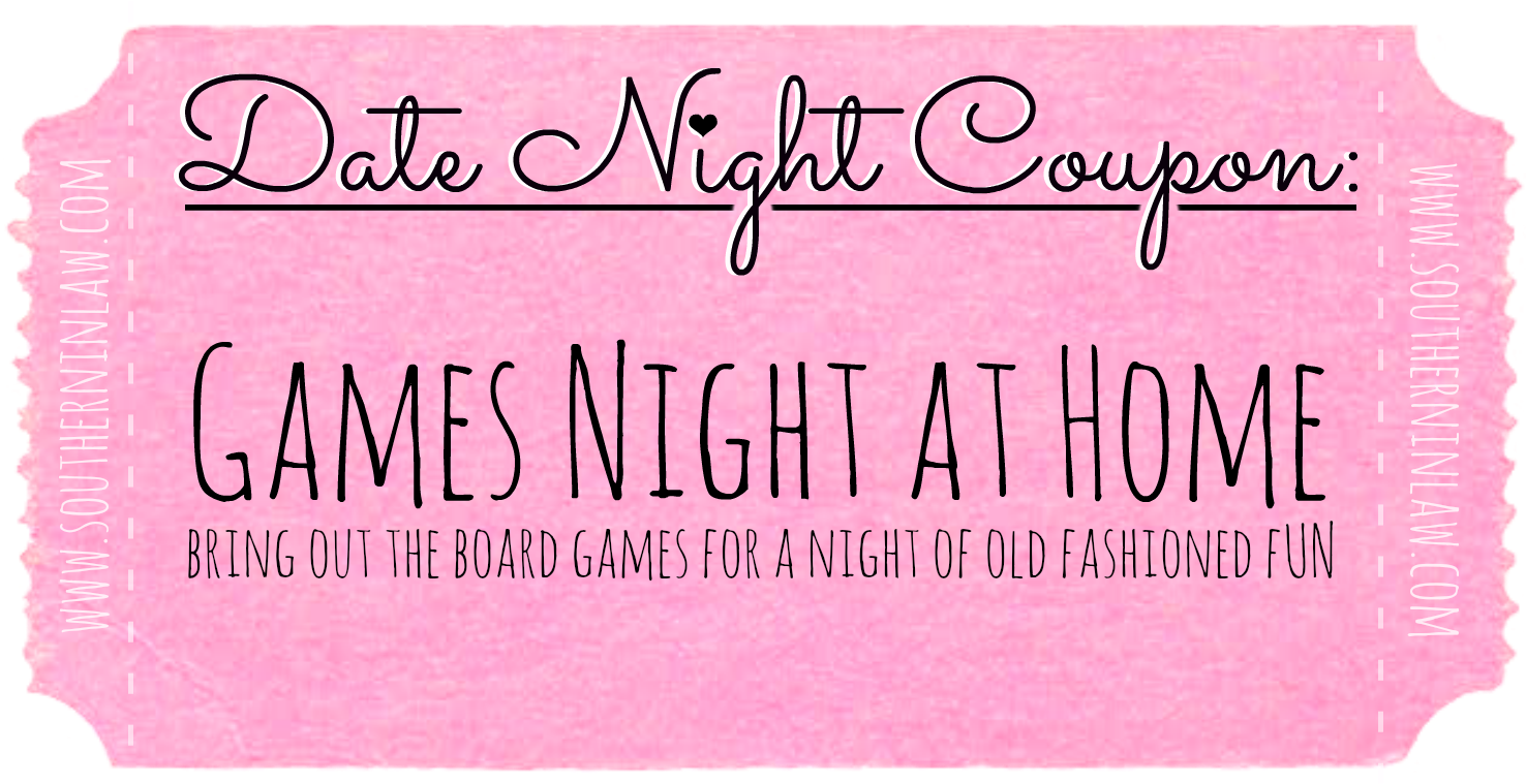 Date Night Games Coupon PNG