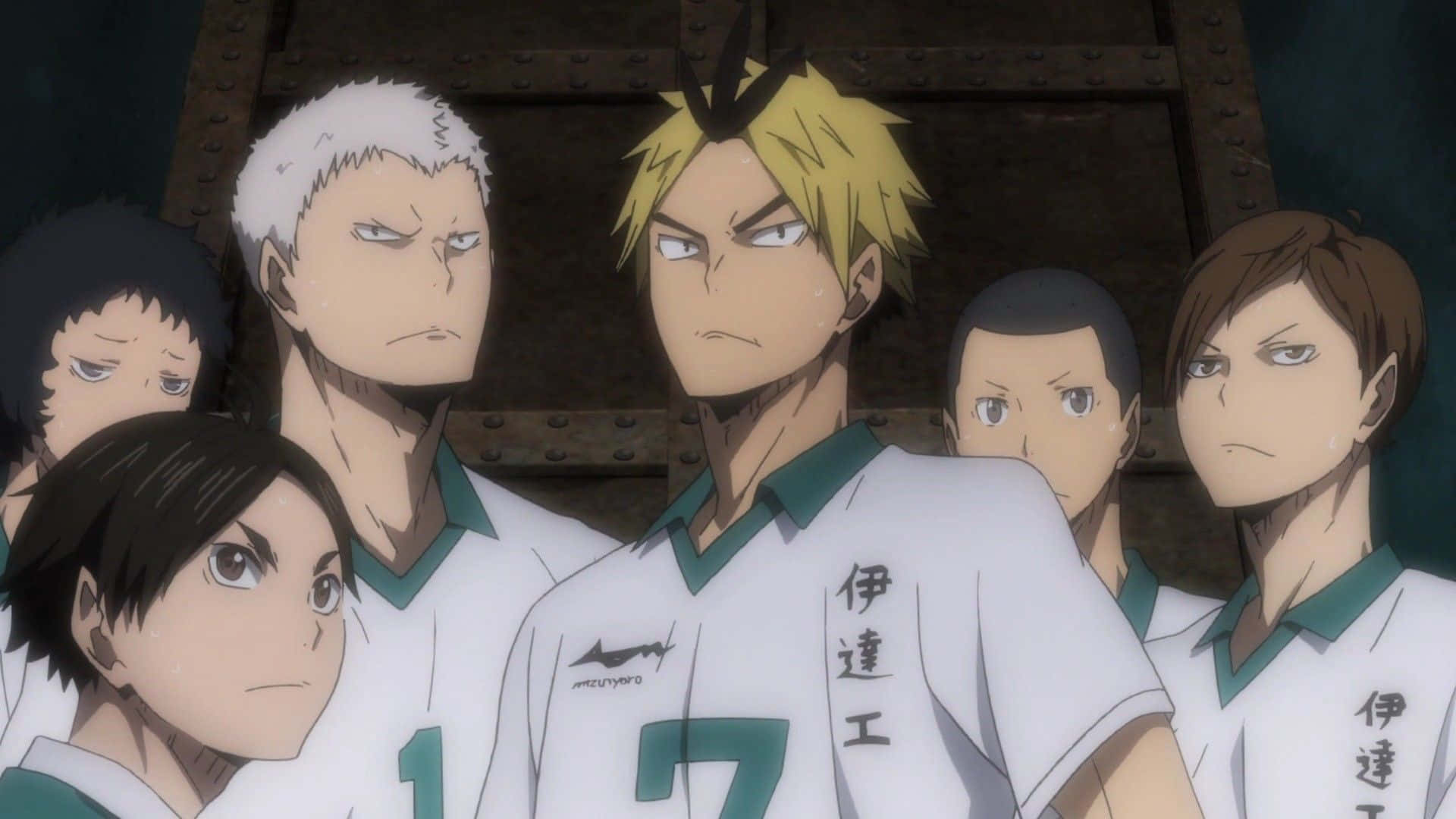 Date Tech High school team in action on the volleyball court. Wallpaper