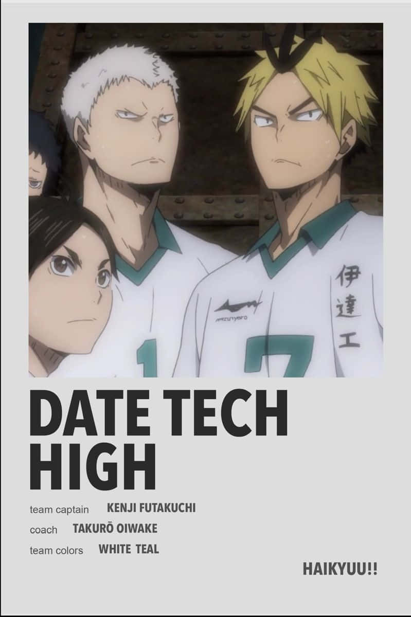 Date Tech High students posing together in volleyball team jerseys Wallpaper