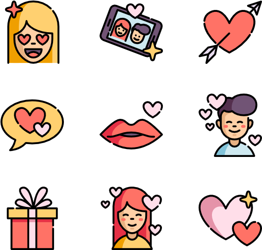 Dating Related Emoji Collection PNG