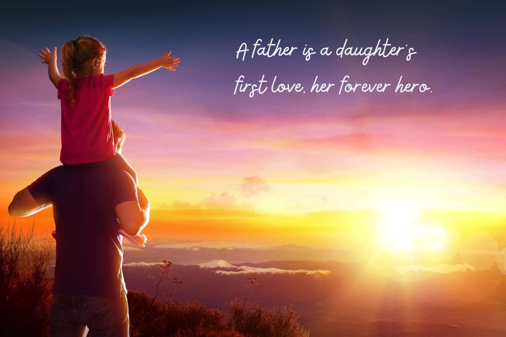 Daughters First Love Fathers Day Quote Wallpaper