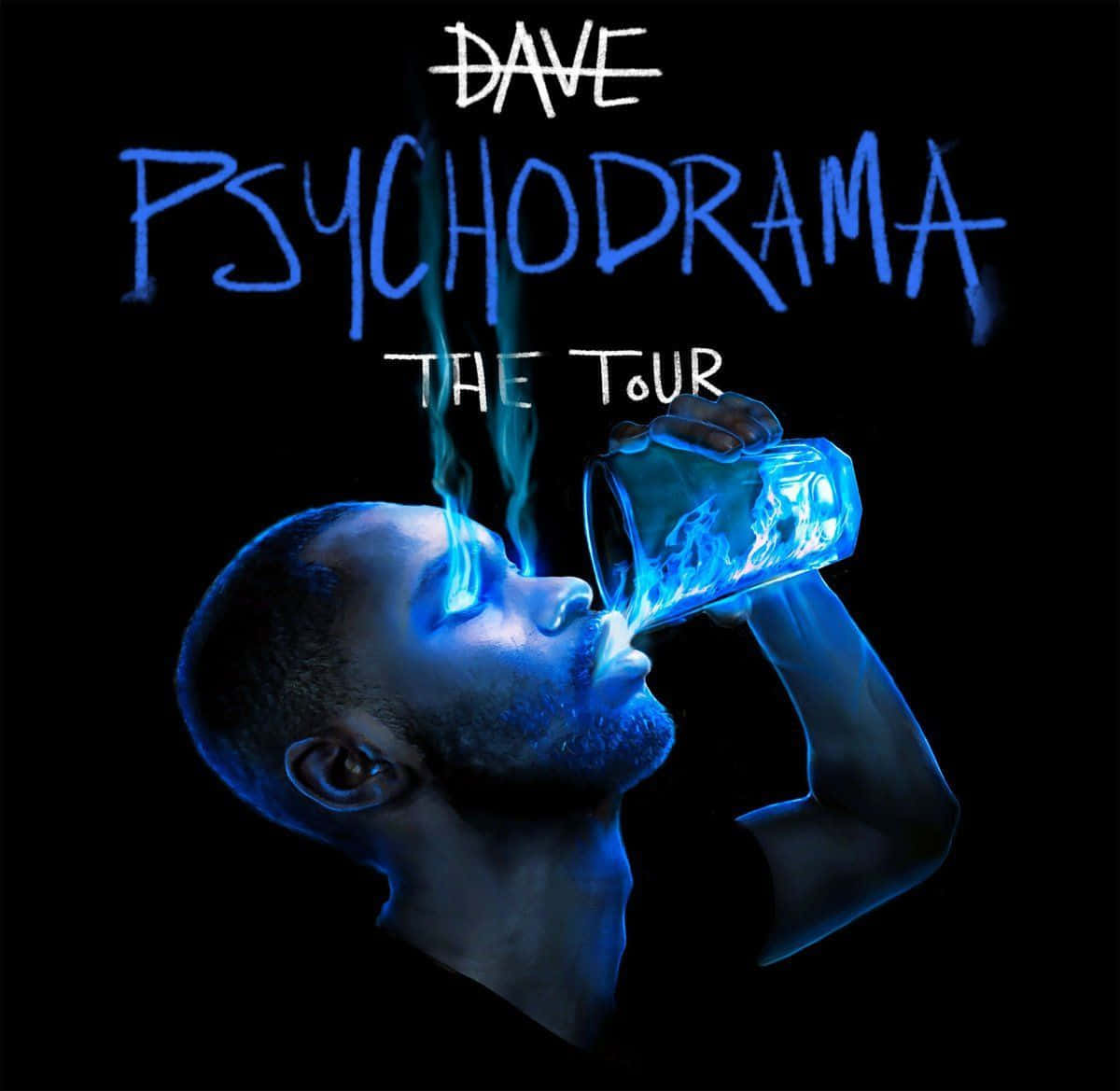 Dave Psychodrama De Tour Promotionele Kunst Achtergrond