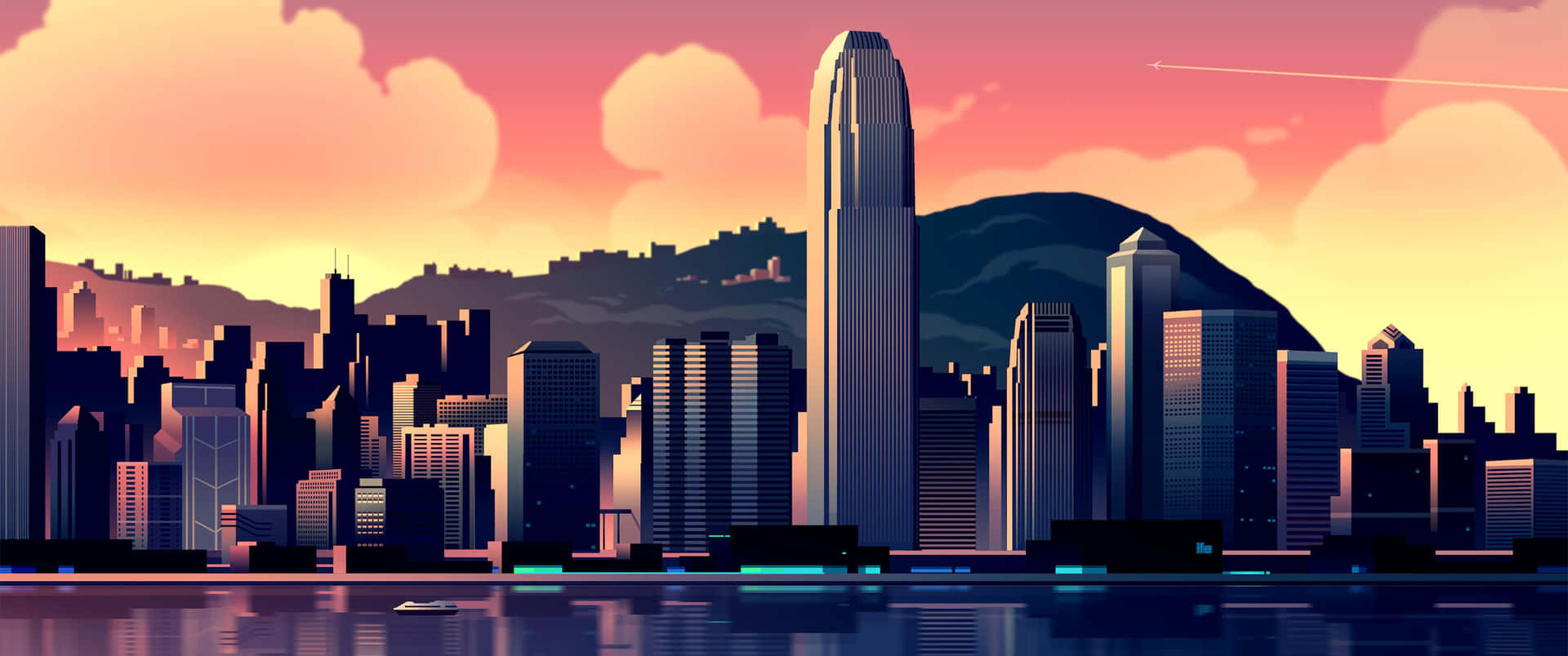 Dave2d Hongkong Skyline Wallpaper