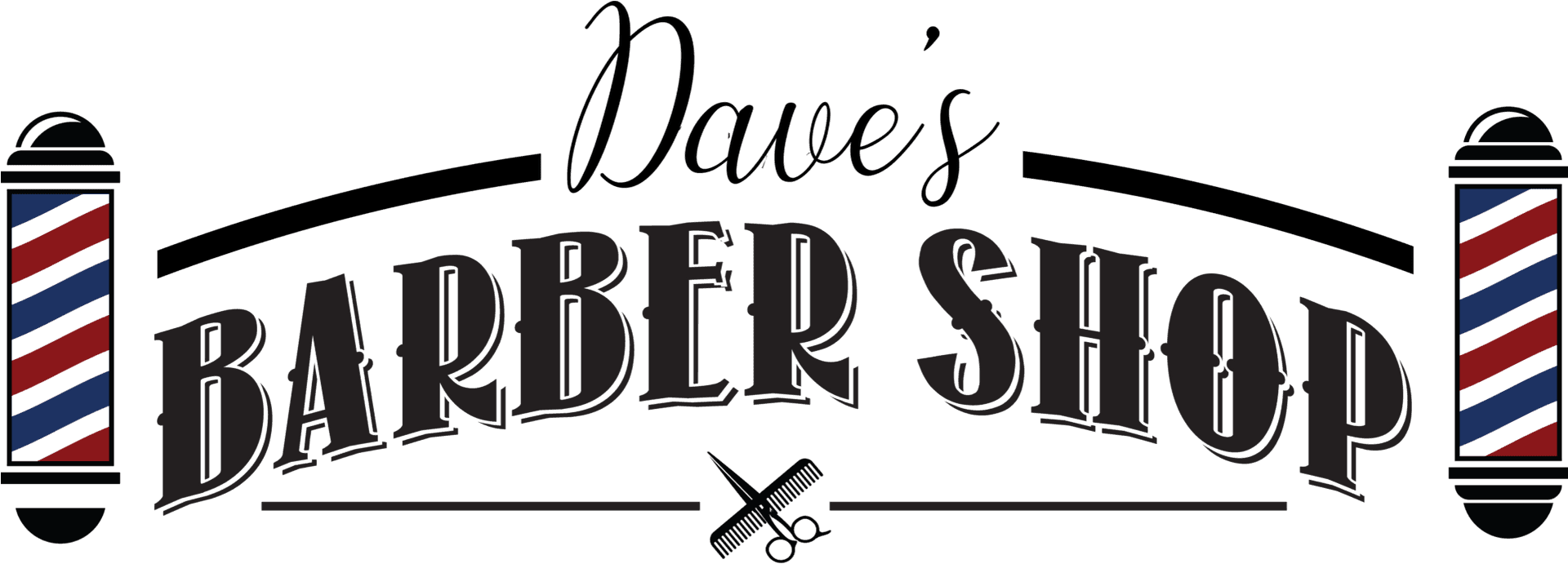 Daves Barber Shop Logo PNG