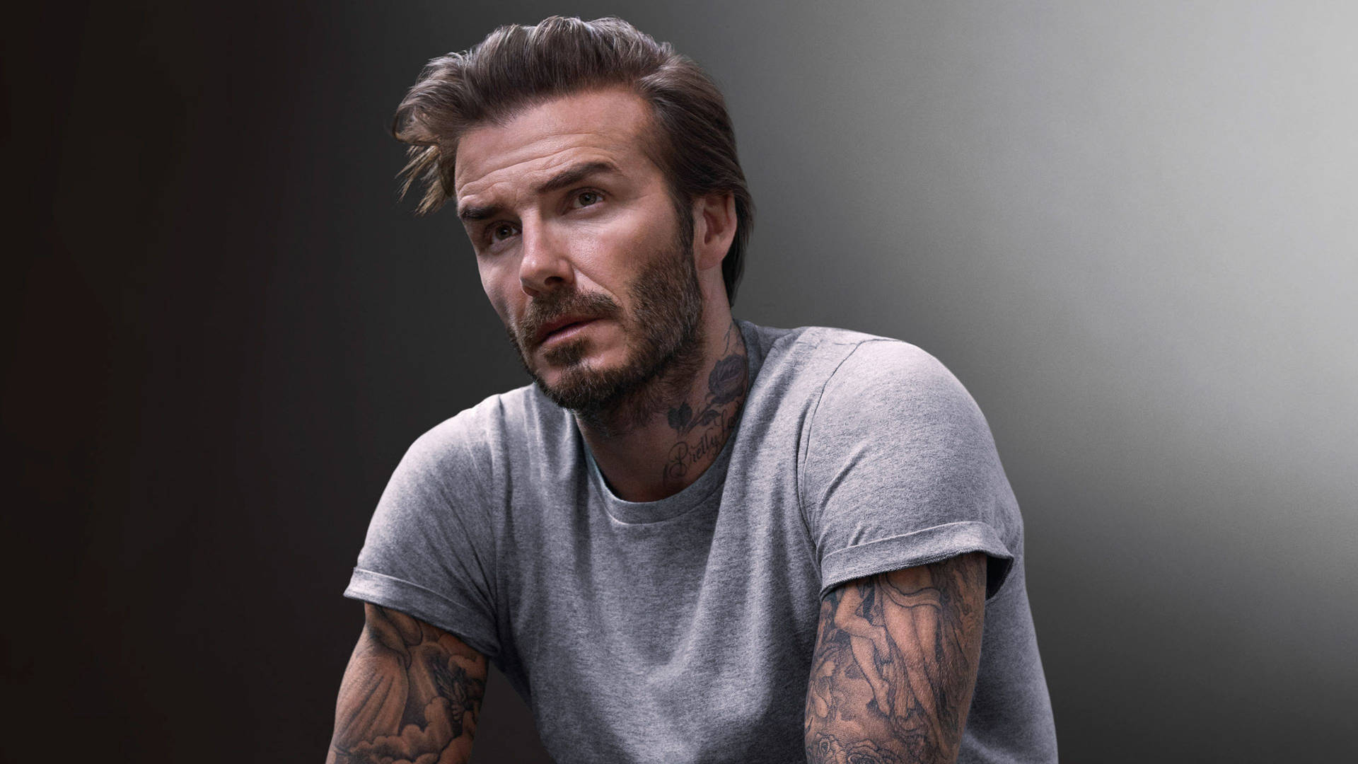 David Beckham wearing his iconic style for H&M's Bodywear Collection. Wallpaper