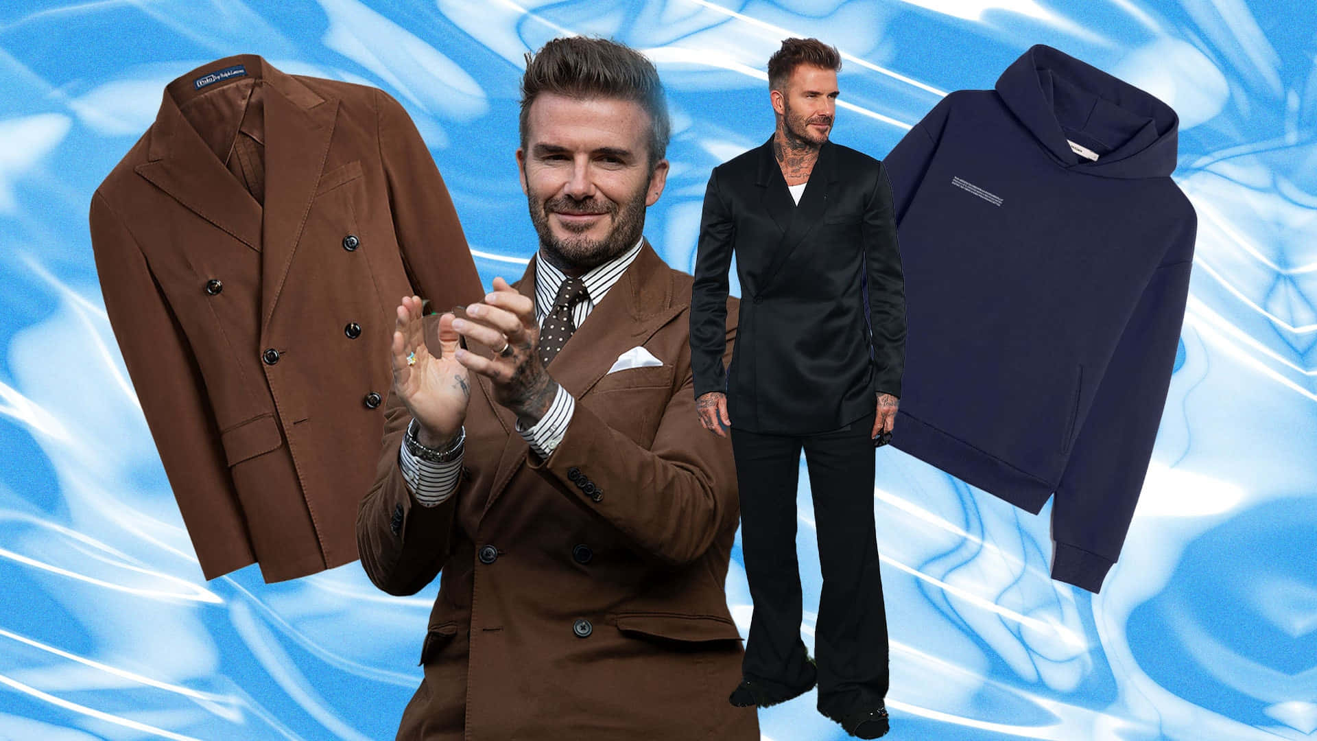 David Beckham stylishly dressed in luxury menswear by Loro Piana Wallpaper