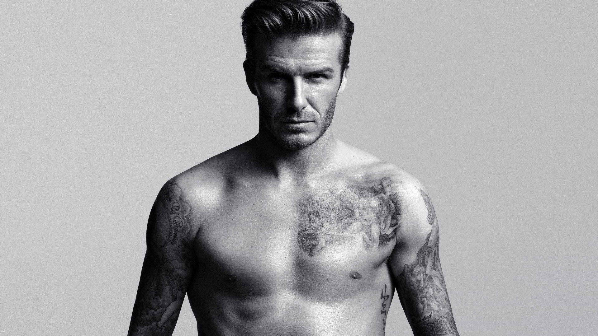 David Beckham Shirtless Portrait Wallpaper