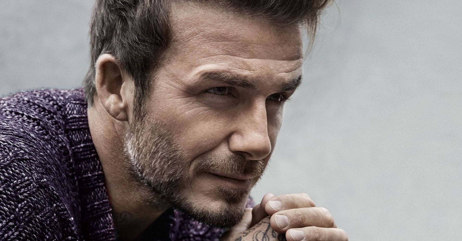 David Beckham with his iconic beard. Wallpaper