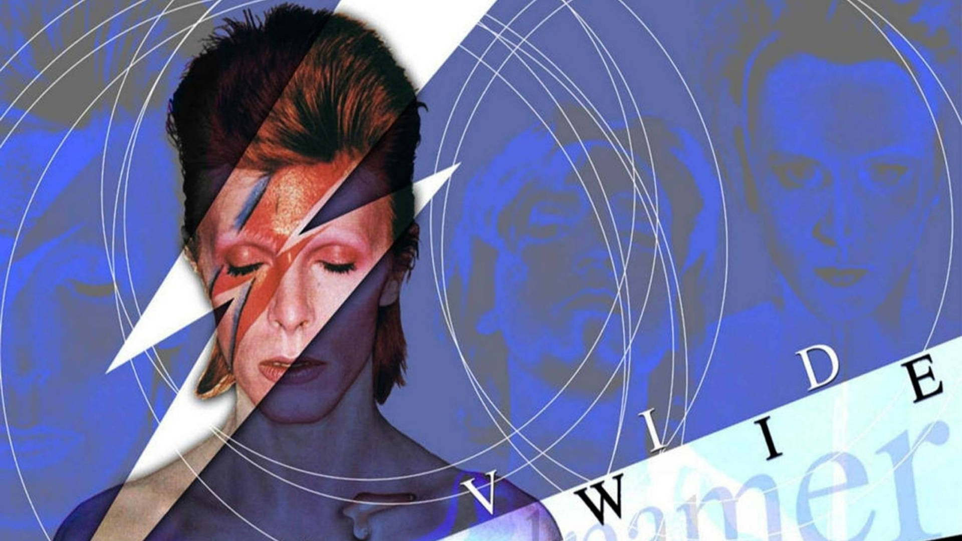 David Bowie Lighting Icon Digital Art Wallpaper