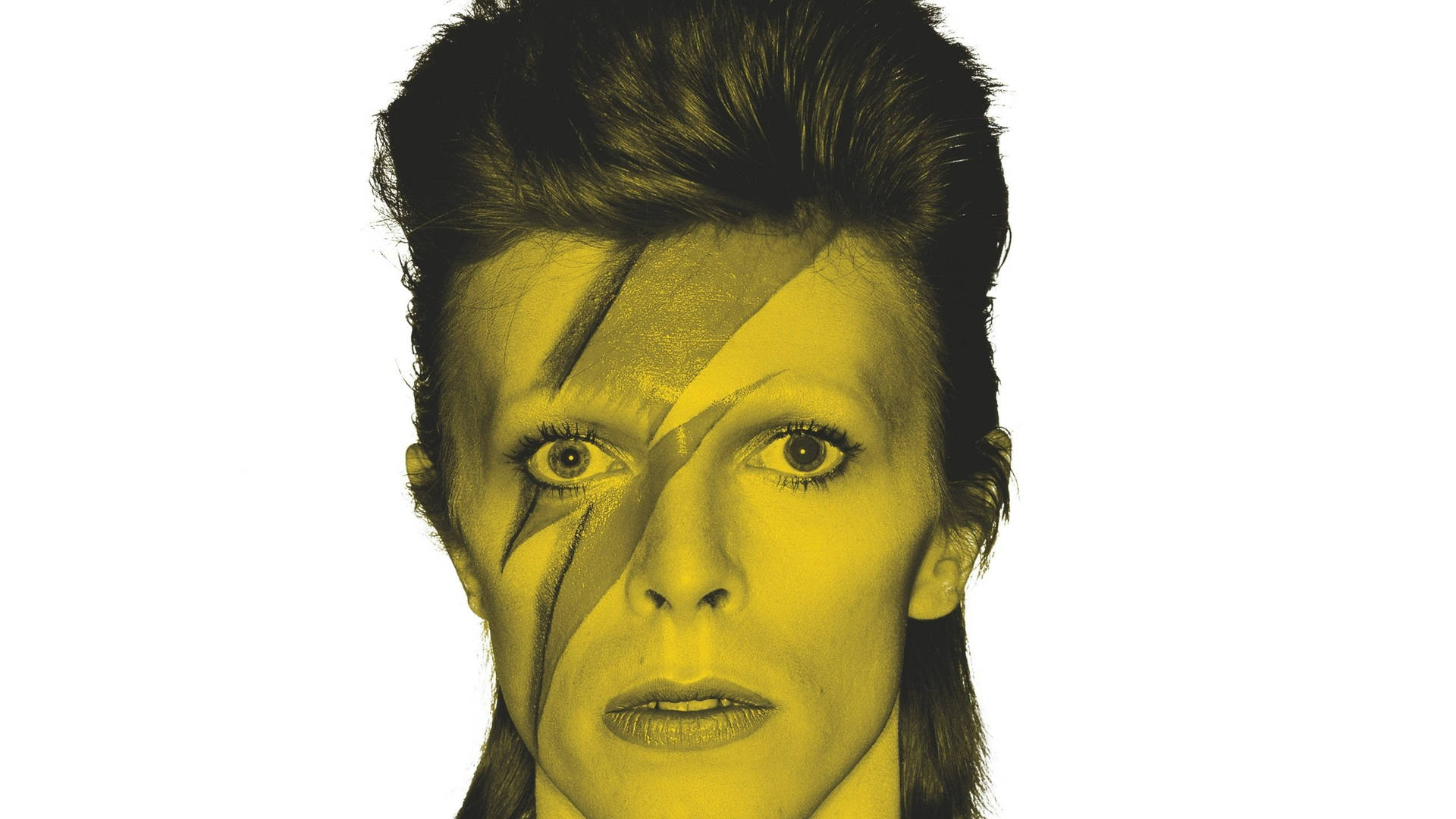 David Bowie Yellow Lighting Bolt Wallpaper