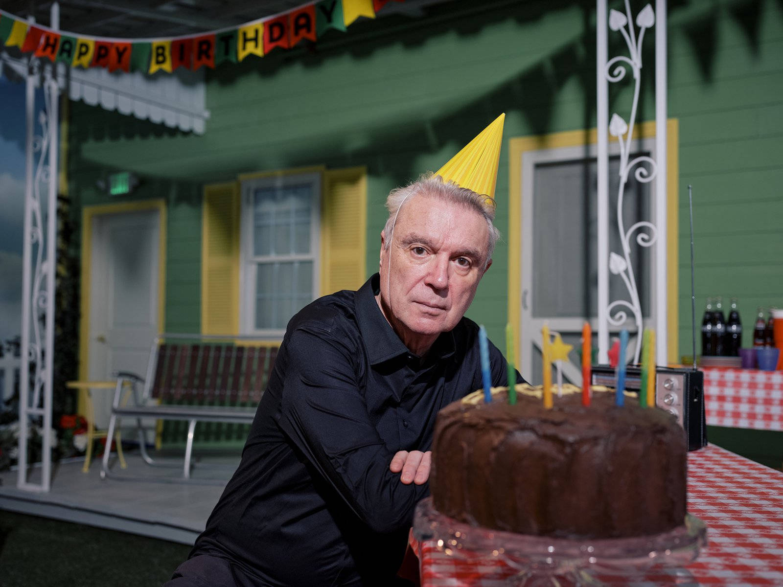 Fotografiade Celebração De Aniversário De David Byrne. Papel de Parede