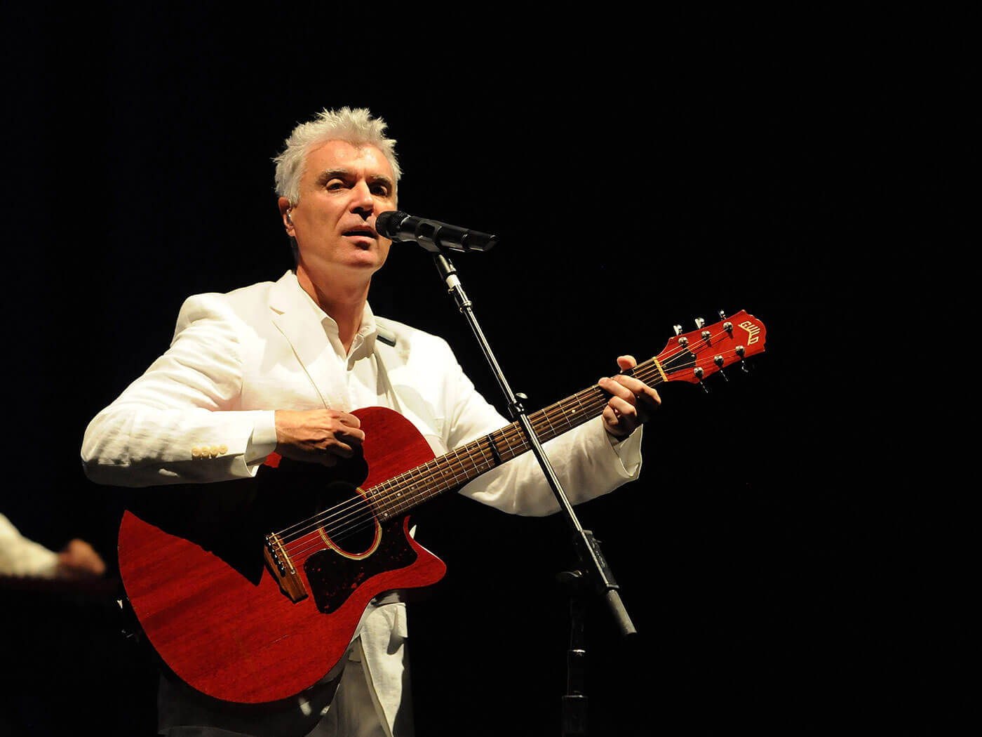 Fotode David Byrne Tocando La Guitarra Fondo de pantalla