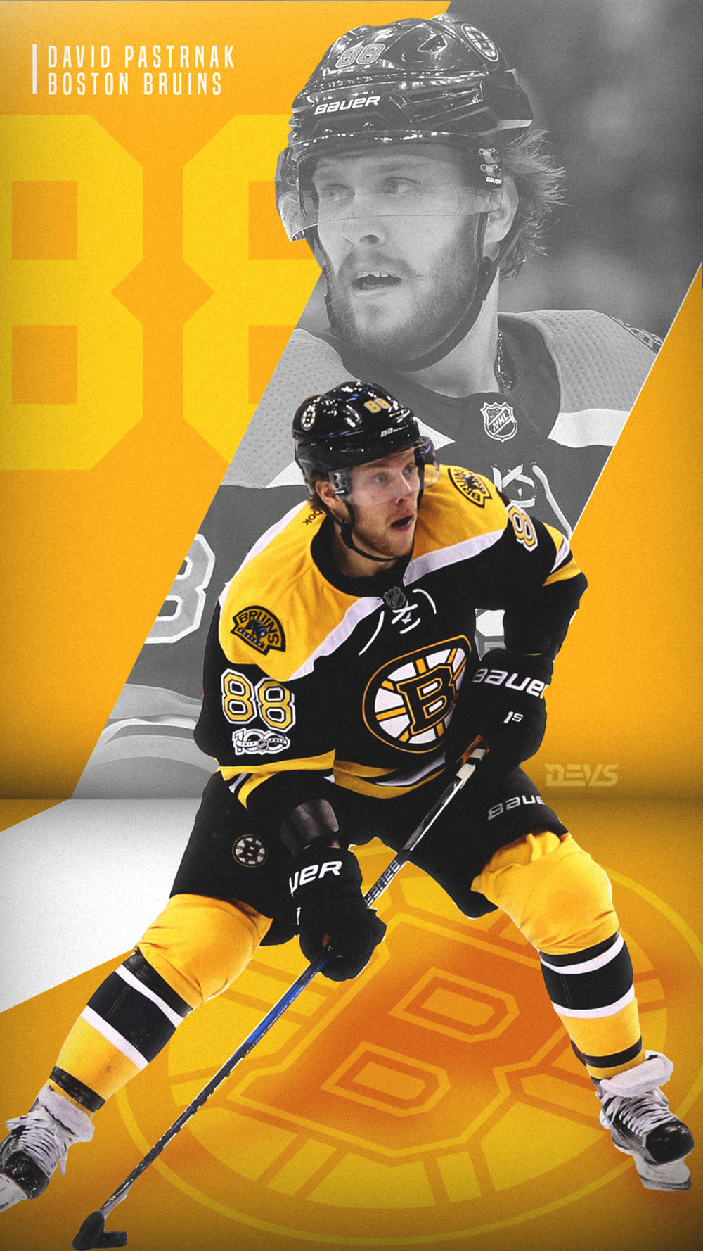 David Pastrnak Boston Bruins Højre Vinge Poster Kunst Tapet. Wallpaper