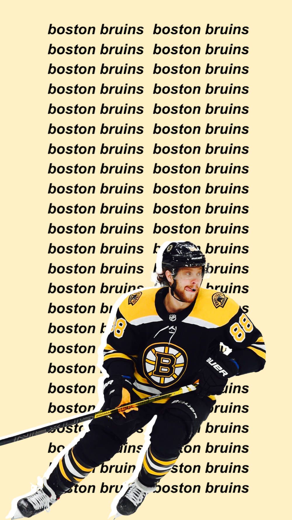 Sfondotesto David Pastrnak Boston Bruins Sfondo