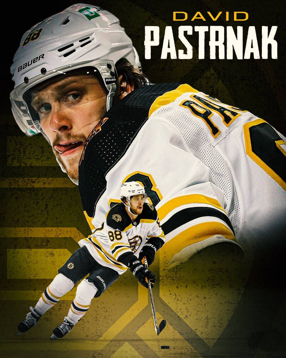David Pastrnak Ice Hockey Player Poster Art Wallpaper