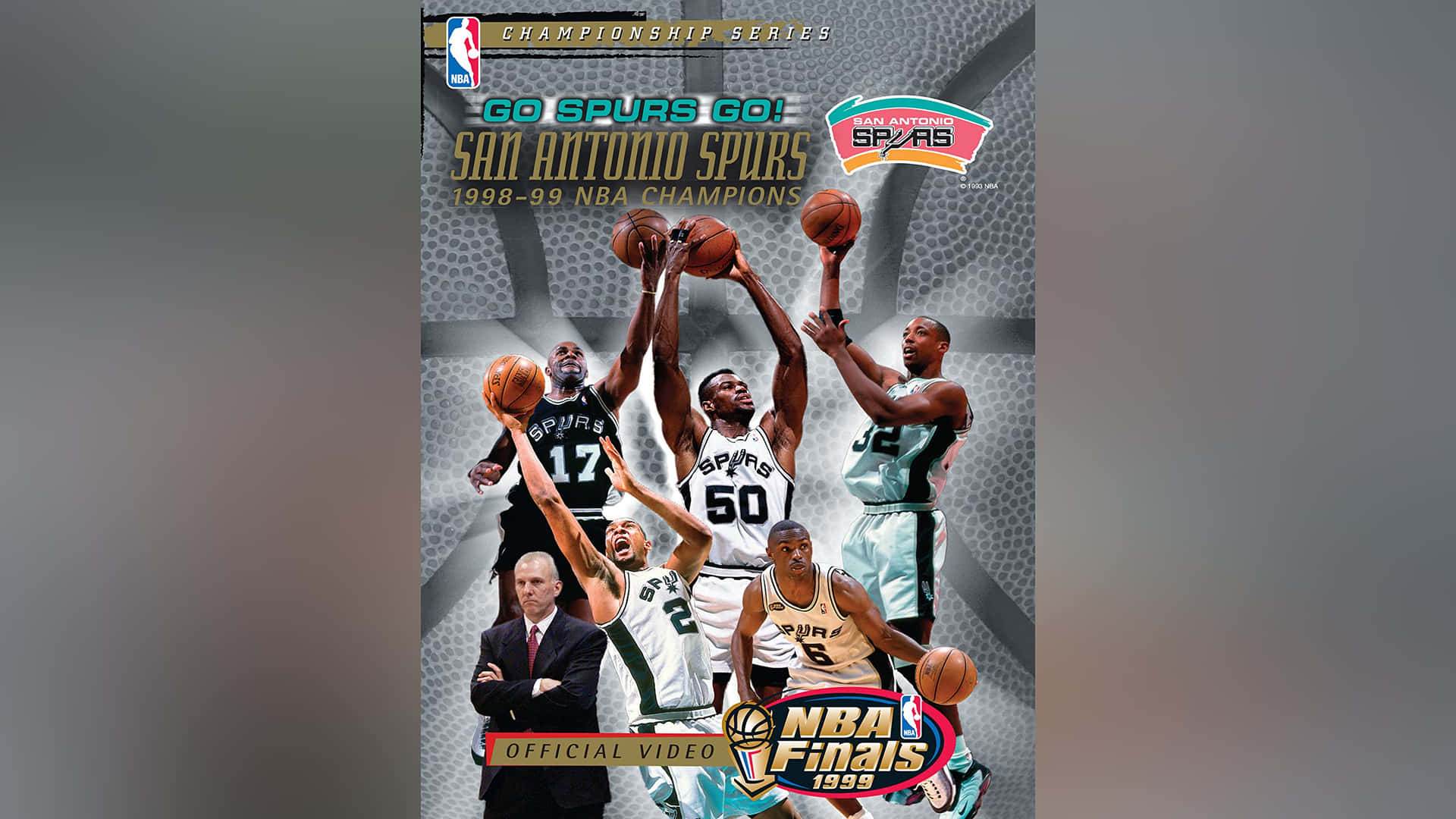 David Robinson celebrating the 1999 NBA Championship with San Antonio Spurs Wallpaper