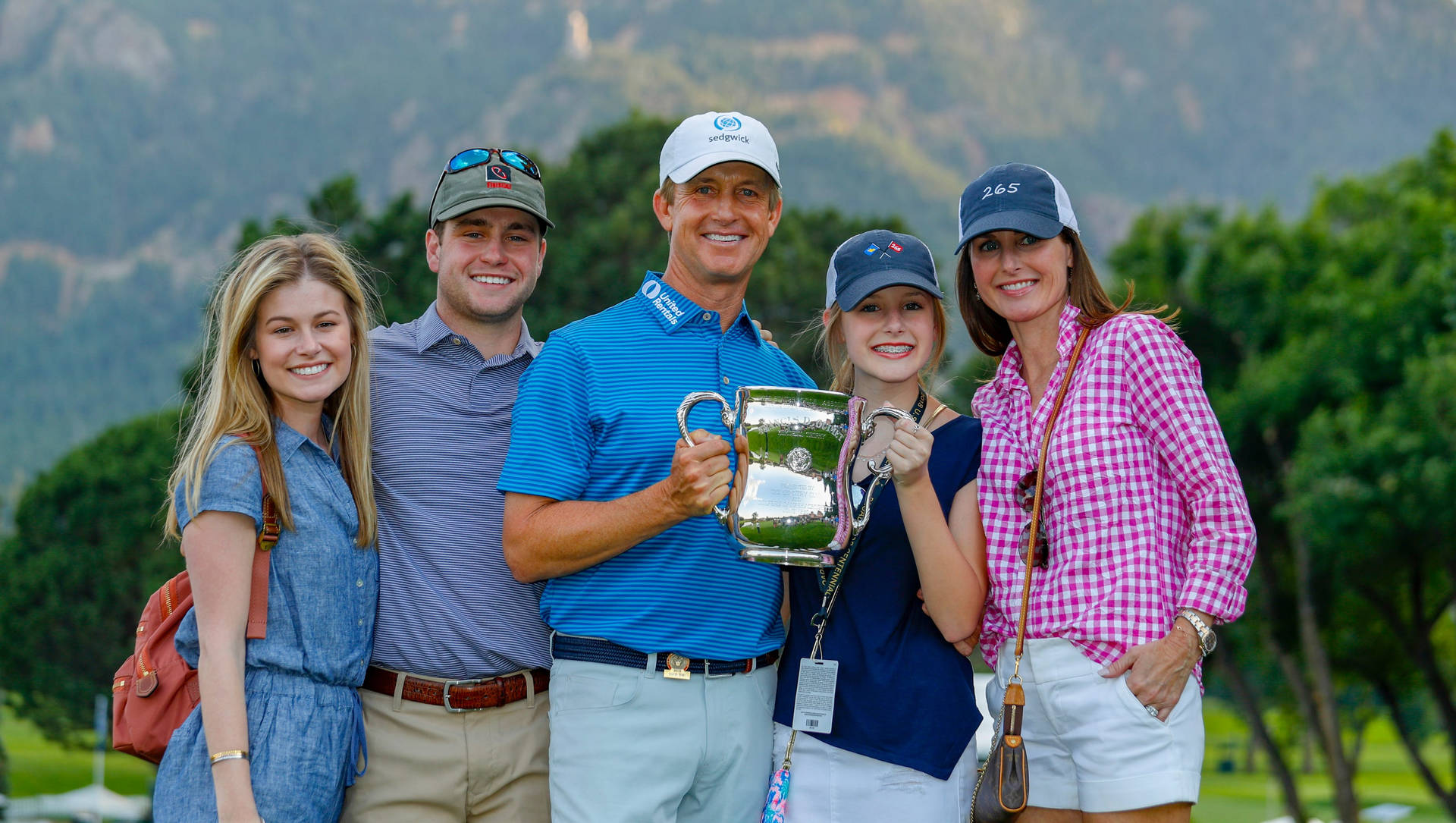 David Toms And Family With Trophy Wallpaper