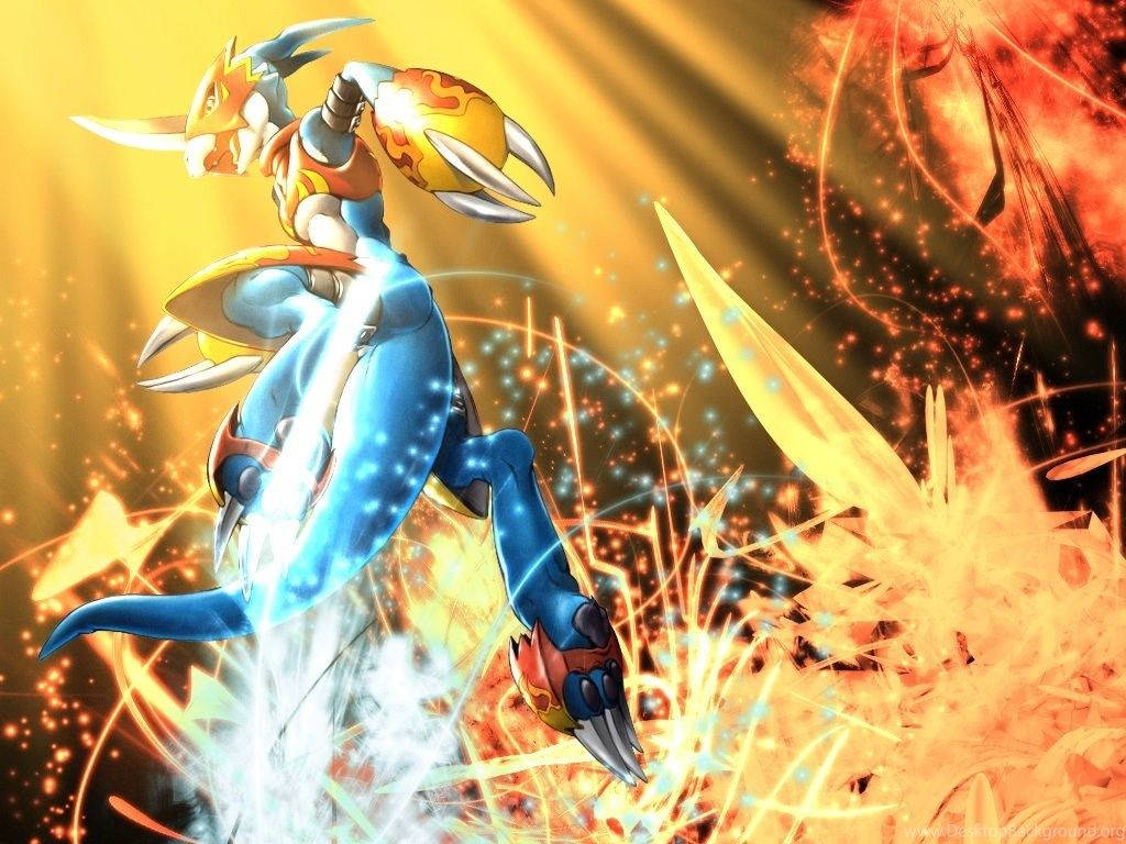 Davis Digimon Flamedramon Wallpaper