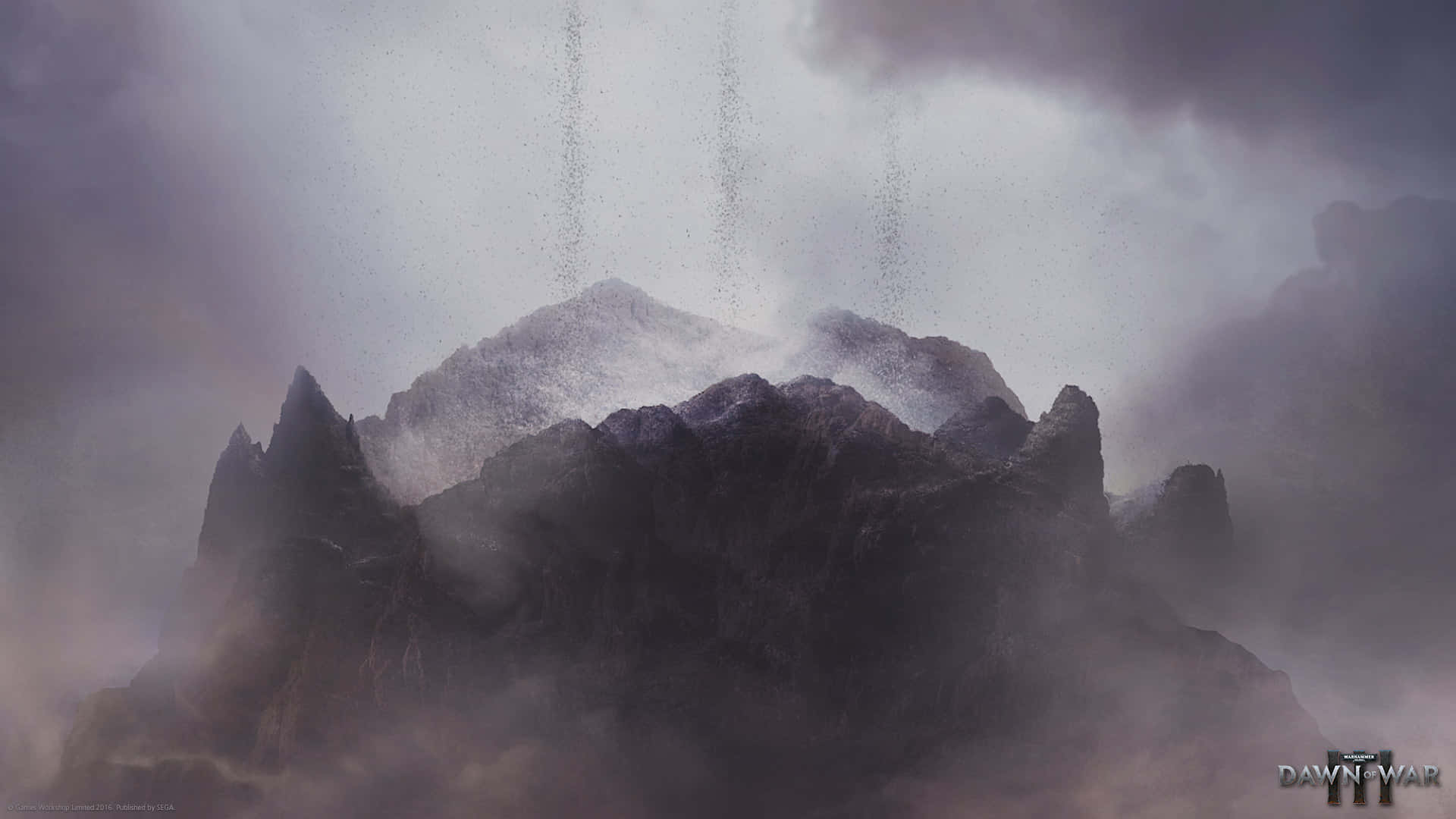 Rocky Mountain With Fog Dawn Of War III Background