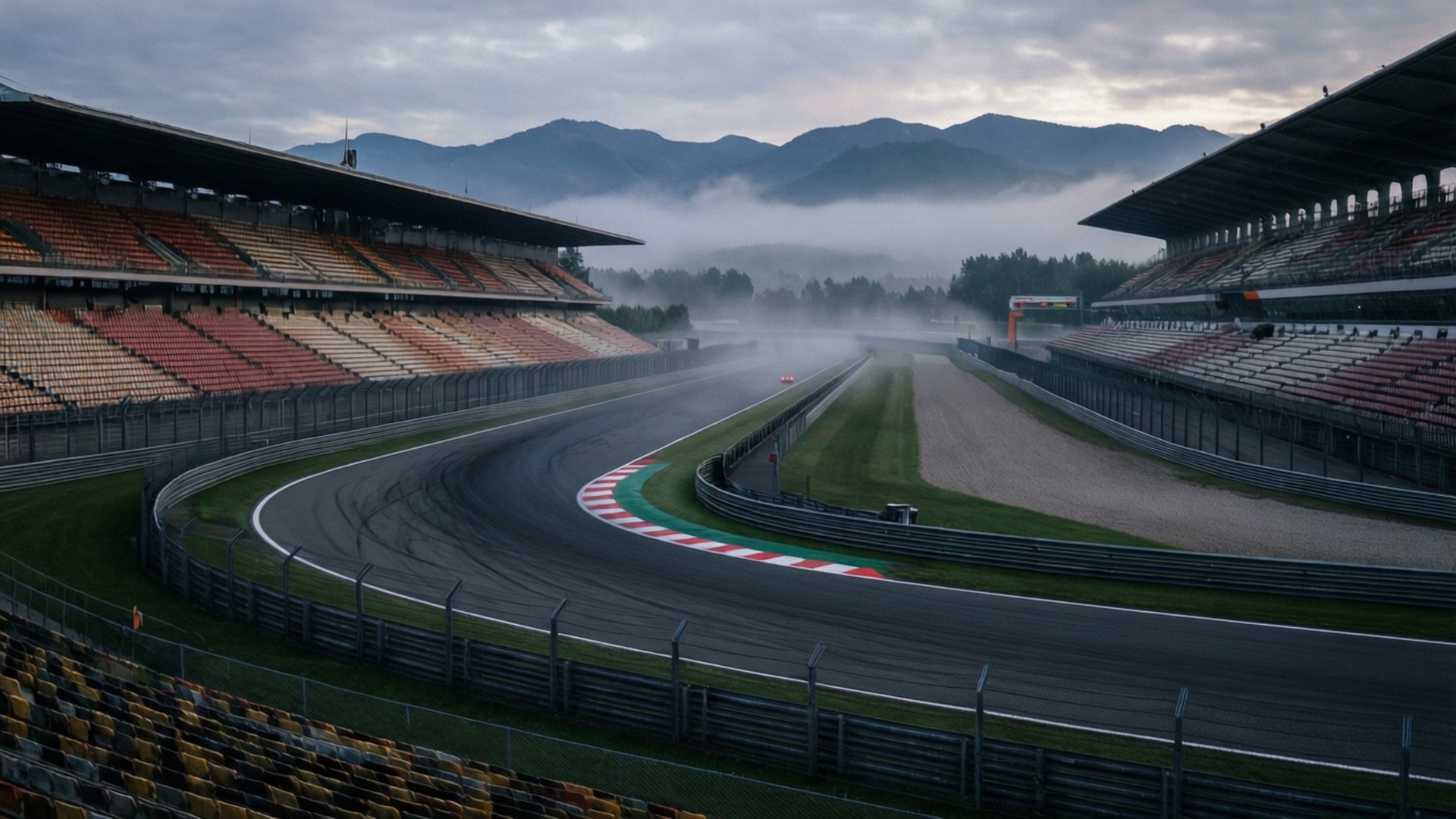 Pista de corrida vazia ao amanhecer em Forza Motorsport 6.