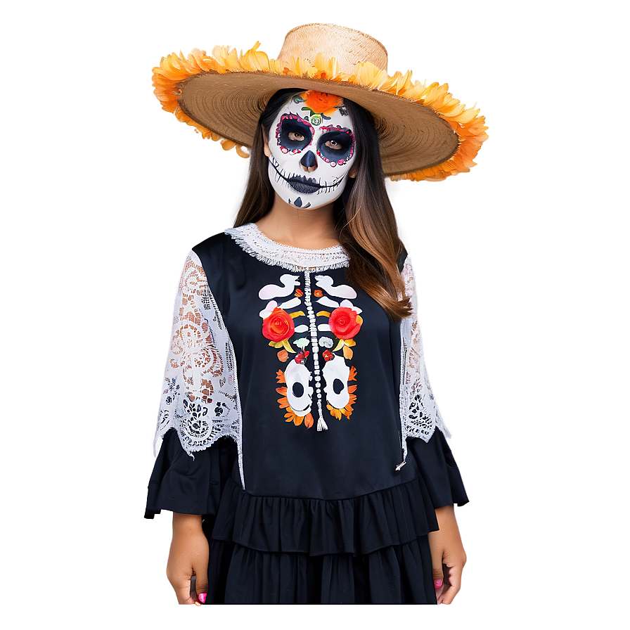 Day Of The Dead Costume Ideas Png Xlj55 PNG