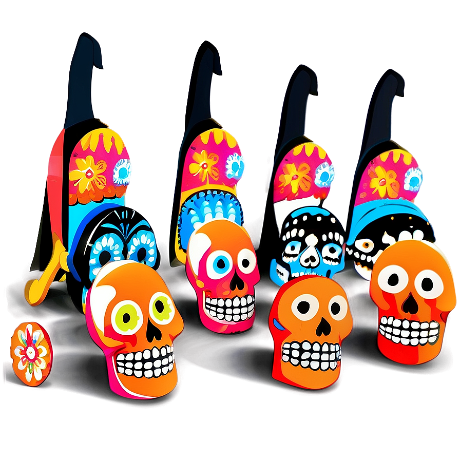 Day Of The Dead Folk Art Png Fvv PNG