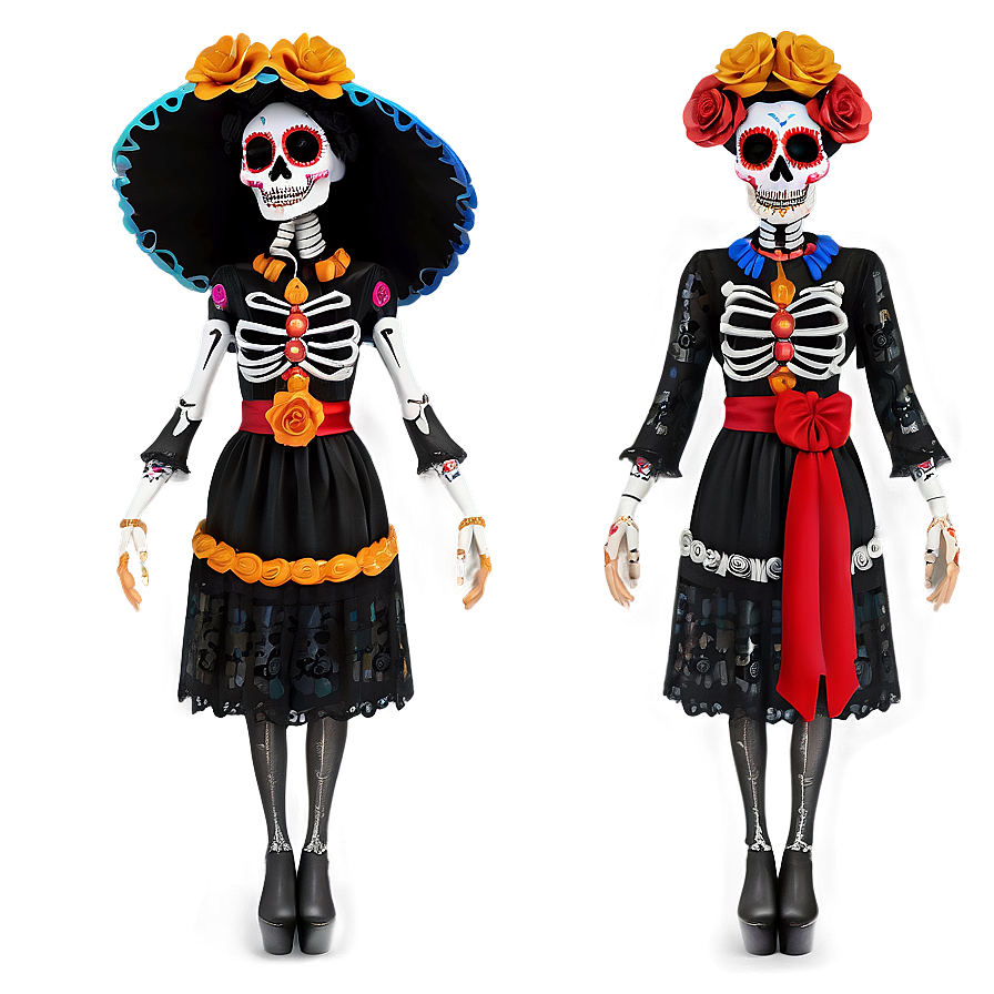 Day Of The Dead Inspired Fashion Png 06112024 PNG